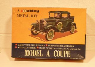 Hubley Ford Model A Coupe Metal Model Kit W/real Rubber Tires
