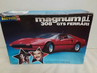 Vintage 1982 Revell " Magnum P.  I.  " 308 Gts Ferrari 1/24 Model Kit 7378