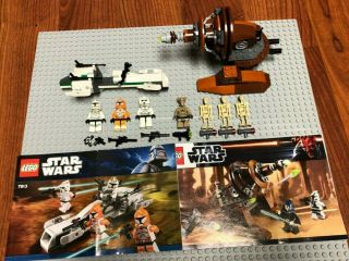 Lego Star Wars Clone Trooper Battle Pack 7913 And Geonosian Cannon 9491 (no Box)