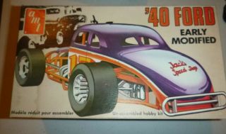Vintage Amt 1940 Ford Coupe Modified T167 1/25 Model Car Mountain Old 1