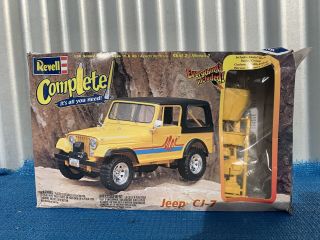 Revell Complete 1:24 Scale Jeep Cj - 7 Yellow Plastic Model Model Kit - See Detail