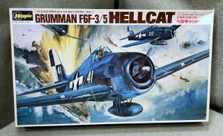 Vintage Hasegawa 1/32 Scale U.  S.  Navy Fighter Grumman F6f - 3/5 Hellcat Ww Ii