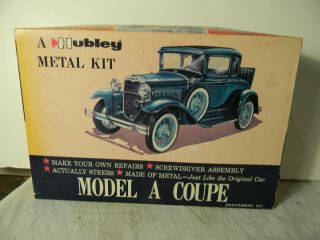 Vintage Hubley Ford Model A Coupe 1st Series Metal Model Kit