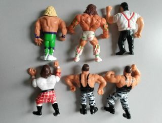 6 x 90 ' s Wwf Hasbro Wrestling Figures Roddy Piper IRS Warrior Bushwhackers VG, 2