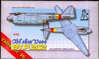 Unicraft Models 1/72 Blohm Und Voss Bv.  P.  202 Swing Wing Fighter Project