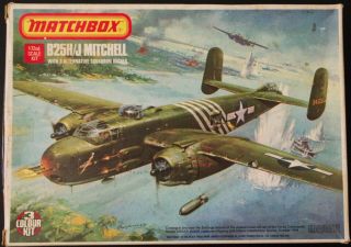 Vintage Matchbox Pk - 405 1/72 Scale Naa B - 25 H/j Mitchell Plastic Model Kit