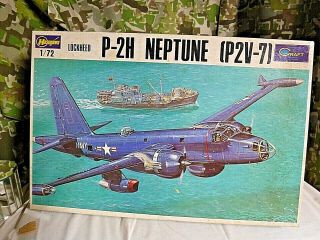 Hasegawa Lockheed P - 2h Neptune (p2v - 7) 1/72 Scale Model Kit Open Box (m - 535)