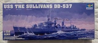 Uss Destroyer The Sullivans Dd - 537 Model Wwii Korean War Trumpeter 1/350 Scale