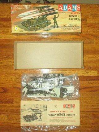 1958 Vintage Adams 1:40 " Hawk " Missile Battery Kit - Usa -