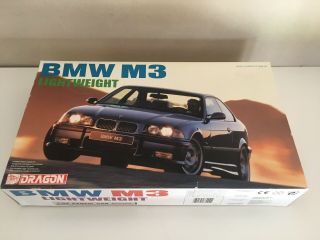 Bmw E36 M3 Coupe Lightweight 1/24 Dragon Model Kit Complete Hq Partially Built
