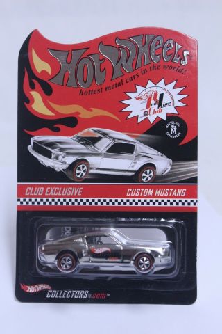 Hot Wheels Rlc Redline Club Exclusive Custom Mustang On Card