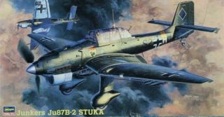 Hasegawa 1:48 Junkers Ju - 87 B - 2 Stuka Luftwaffe Dive Bomber Kit Jt13 09113u