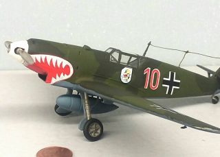 1:48 Scale Built Plastic Model Airplane Wwii German Messerschmitt Bf 109