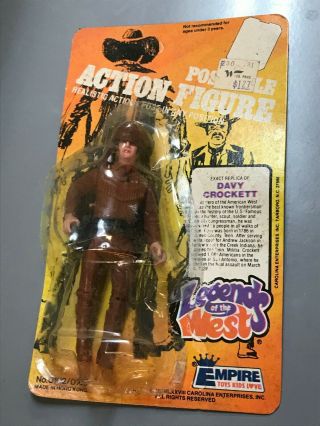 Legends Of The West Davy Crockett Figure With Card And Bubble Empire 1970 