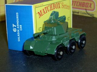 Matchbox Lesney Alvis Saladin Armoured Car 67 A1 40bpw D - R Sc3 V/nm Crafted Box