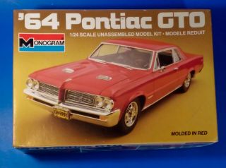 1964 Pontiac Gto Car Model Kit Monogram 1/24th Scale