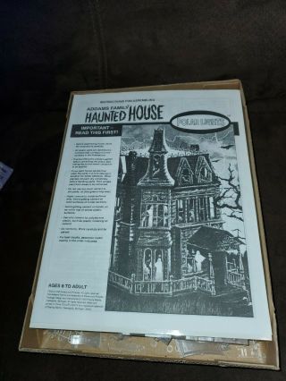 The Addams Family Haunted House Model Kit Polar Lights Aurora Reissue 1995 Glows 2