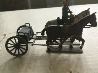 Cbg Mignot Civil War Caisson Two Horses And Rider Toy Soldier
