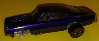 1967 Mattel Hot Wheels Custom Barracuda " Red Line " Plumb Crazy (purple)