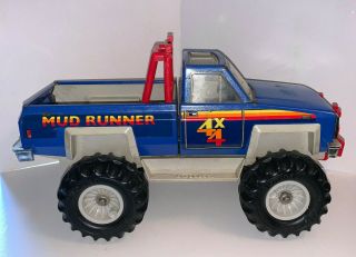 Vintage 1983 Tonka Chevrolet Mud Runner 4x4 Toy Truck Blue Pressed Steel