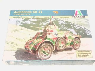 1/35 Italeri Autoblinda Ab 41 Armored Car Pzspwg Ab41 201 Plastic Model Kit 6442