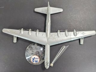 Vintage Built Convair B - 36 Bomber Model Revell 1954 W/stand Incomplete