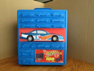 Vintage 1997 Mattel Hot Wheels Rolling Storage Case For 100 Cars