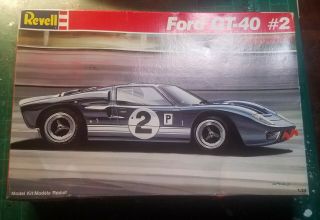 Vintage Revell Ford Gt - 40 Model Kit 1:24 Scale Open Box Bags