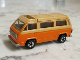 Vintage 1981 Hot Wheels Sunagon Orange Volkswagen Vw Bus W/ Extended Top