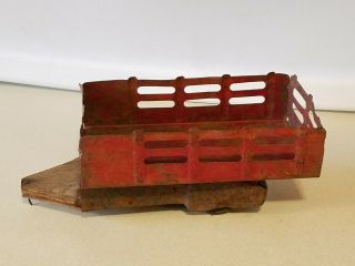 Vintage Marx Pressed Steel Truck Stake Bed And Chassis
