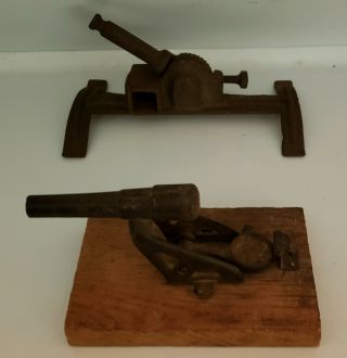 1923 Cast Metal Military Toy Cannon Plus Cast Iron Cannon Gun Parts