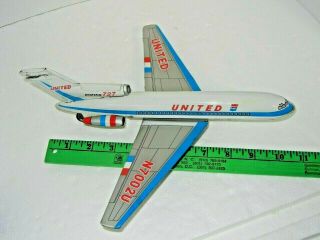 Vintage UNITED BOEING 727 FRICTION Tin Litho Jet Made in Japan 11 