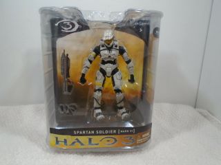 Mcfarlane Halo 3 Series 1 Spartan Soldier Mark Vi White In A Red Vi Package