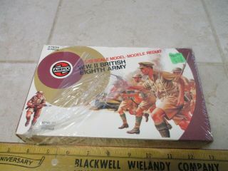 Airfix Plastic Model Kit Wwii British Eighth Army Men Soldiers 1/32 51456 1976