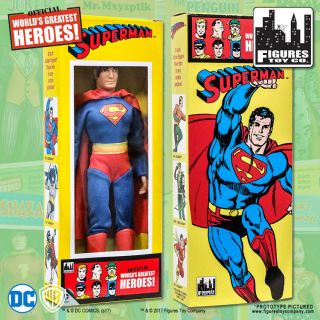 Official Dc Comics Superman 8 Inch Action Figure In Retro Style Box