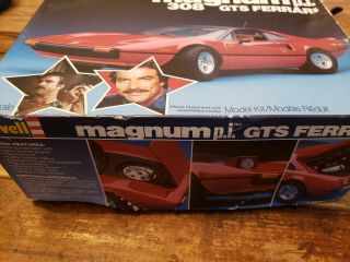 Vintage 1982 Revell " Magnum P.  I.  " 308 Gts Ferrari 1/24 Model Kit 7378