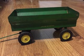 John Deere Flare Box Wagon Pressed Steel Farm Implement Toy 1:16