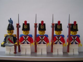 Lego Pirate Imperial Guard Redcoat Soldiers Minifigs Musket,  Bayonet