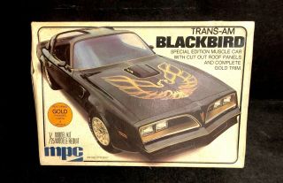 Vintage Mpc Trans Am Blackbird Gold Decals Custom Car 1/25 Model Kit Made In Us
