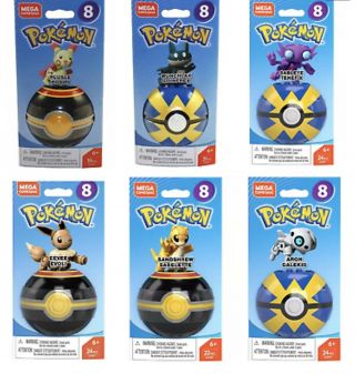 Mega Construx - Pokemon Series 8 - Set Of Six Figures - In Package