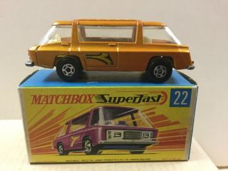 Matchbox Lesney Superfast 22 Freeman Commuter,  Gold With Labels,  G Box