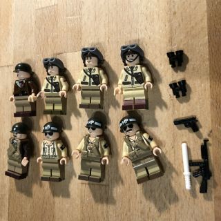 Lego Mini Figures Ww2 Us Tank Crew,  Tank Destroyer Crew And Military Police