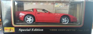 Maisto 1:18 1996 Red Chevrolet Corvette Coupe - Special Edition Die - Cast (4)
