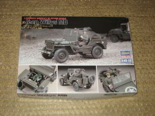 Hasegawa Hobby Kits 1/48 Scale Jeep Willys Mb 36012 Model Kit Open Box