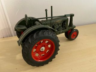 Massey Harris Challenger Farm Tractor Vehicle Green Toy Metal 8 1/2 