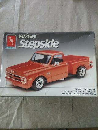 1972 Gmc Stepside Pickup.  Box,  Decal Sheet,  Spare & Custom Parts,  Instructions.