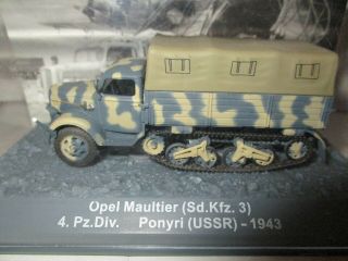 1/72 Maultier Ww2 Opel (sdkfz3) 4 Pz.  Div.  Ponyri Ussr 1943 Ixo Diecast.  Pre - Owned