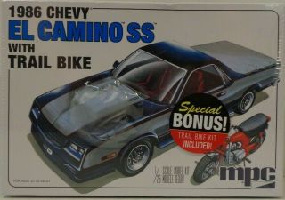 Mpc 1/25 1986 Chevy El Camino Ss W/dirt Bike Mpc888