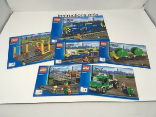 Only Instructions Books 1 - 6 Lego 60052 Cargo Train Railroad; No Bricks/parts