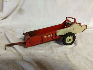 Vintage Tru Scale Pressed Metal Manure Spreader Farm Implement Toy Tractor